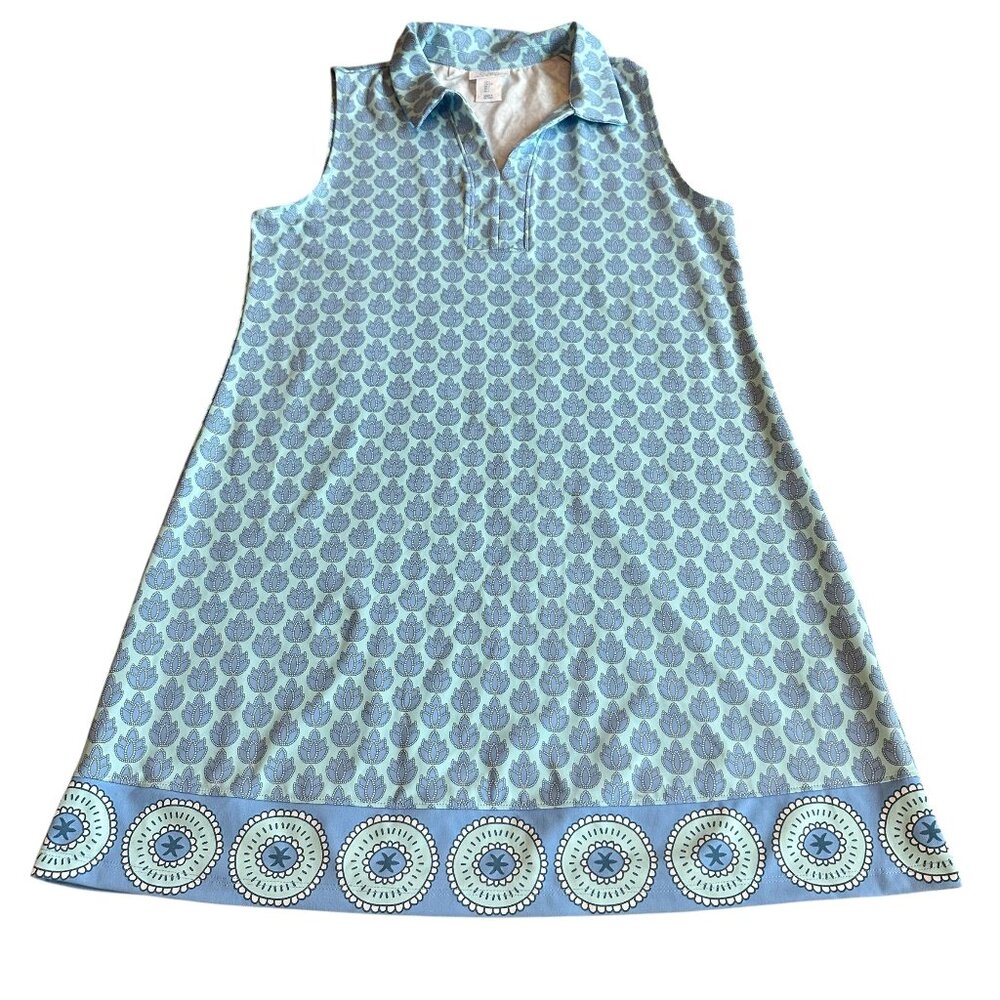 Sigrid Olsen Blue Patterned Mini Dress